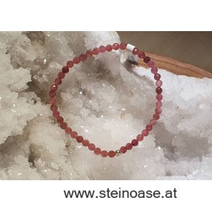 Armband Turmalin rot facettiert 4mm